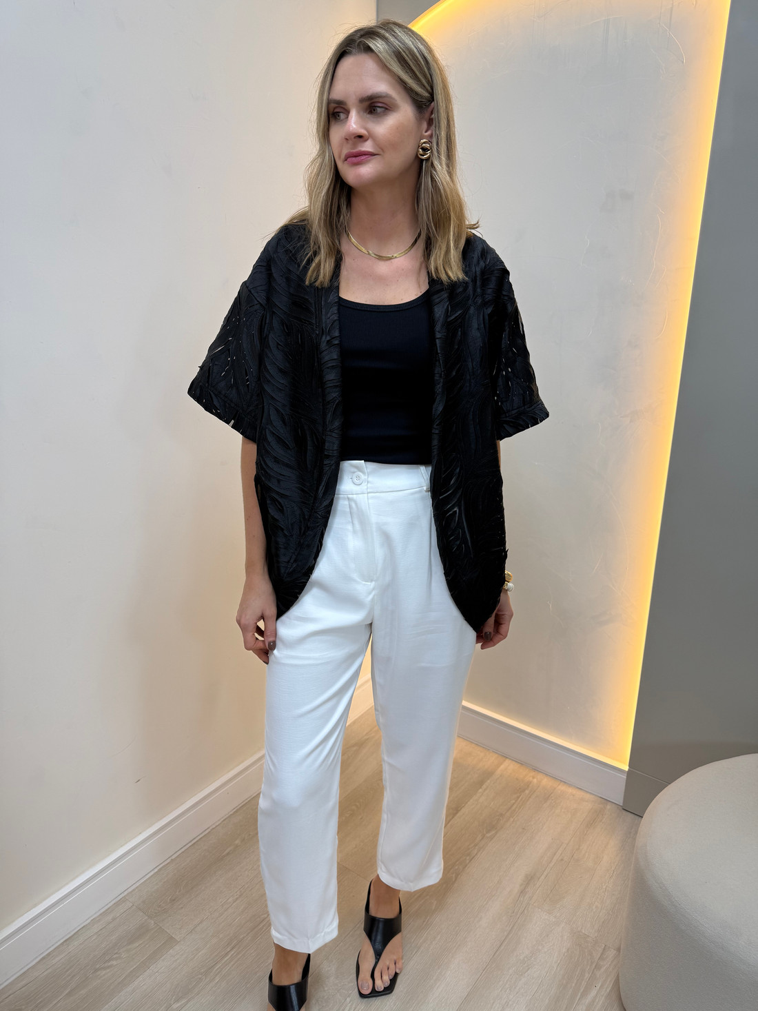 kimono de Tule Bordado Iara