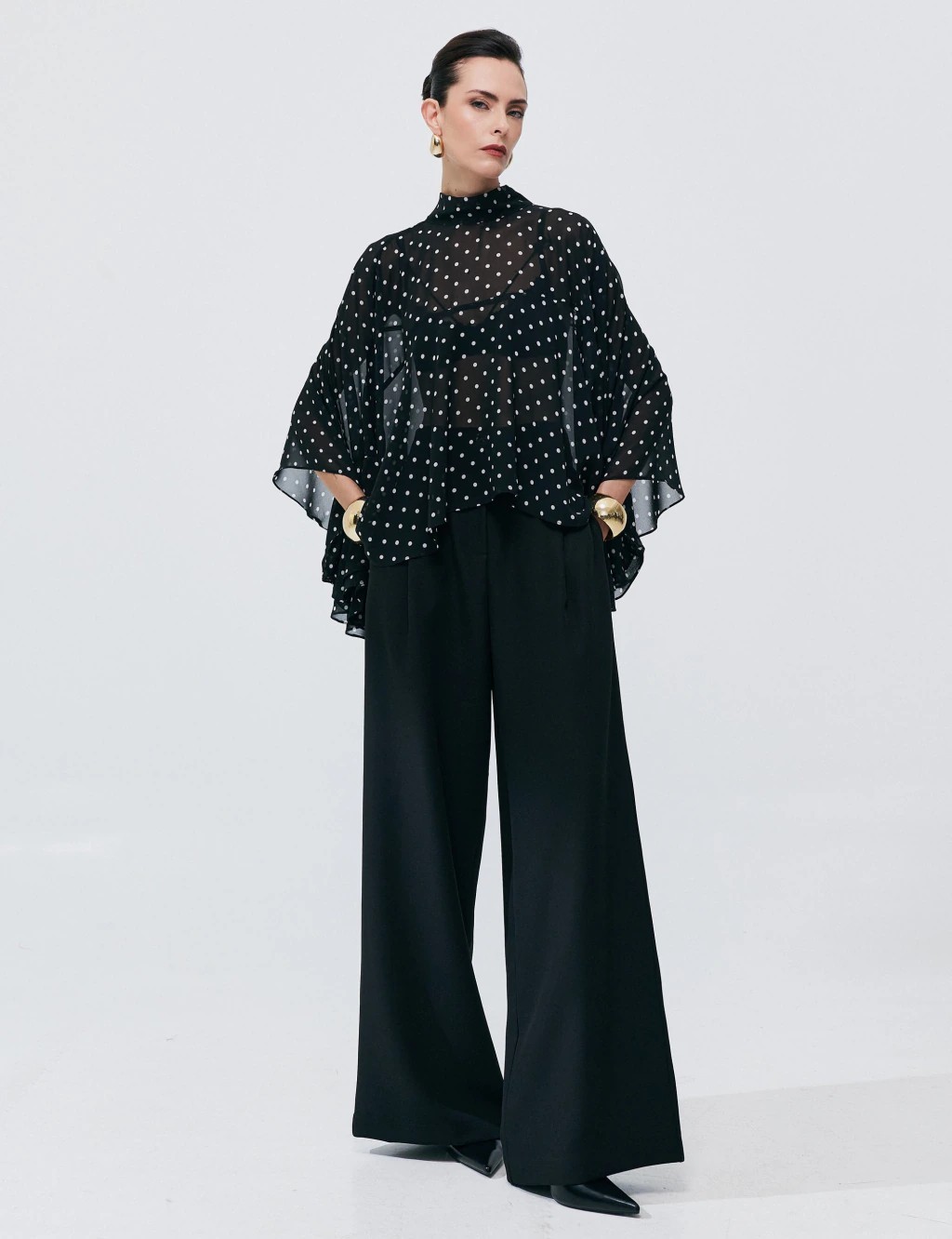 Blusa Gola Alta em Poá Eleonor