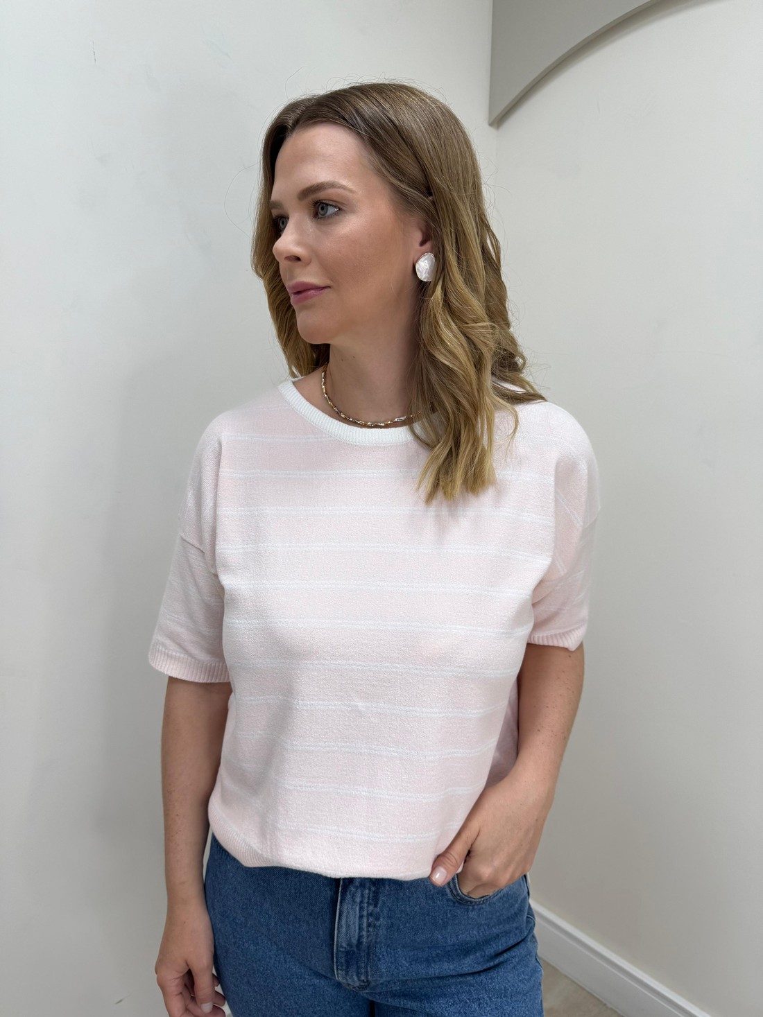 Blusa de Tricot Listrada Lauren Blusa de Tricot Listrada Lauren