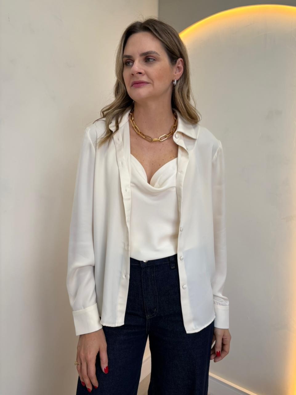 Camisa de Cetim Rory