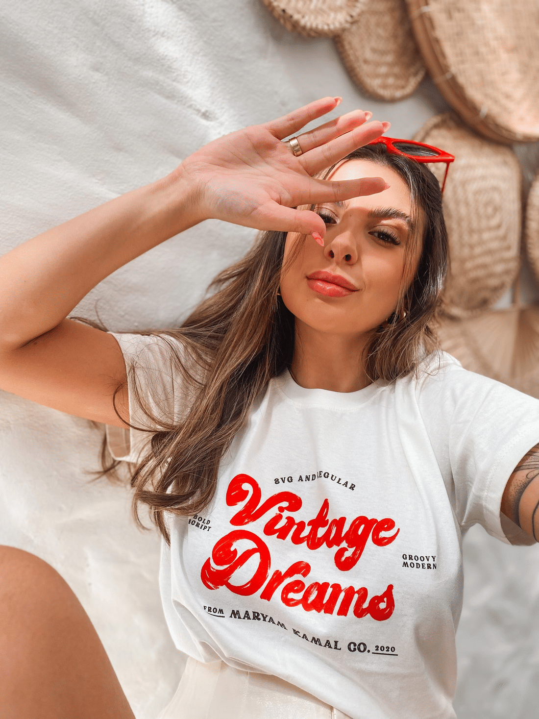 T-SHIRT VINTAGE OFF WHITE 100% ALGODÃO M/M