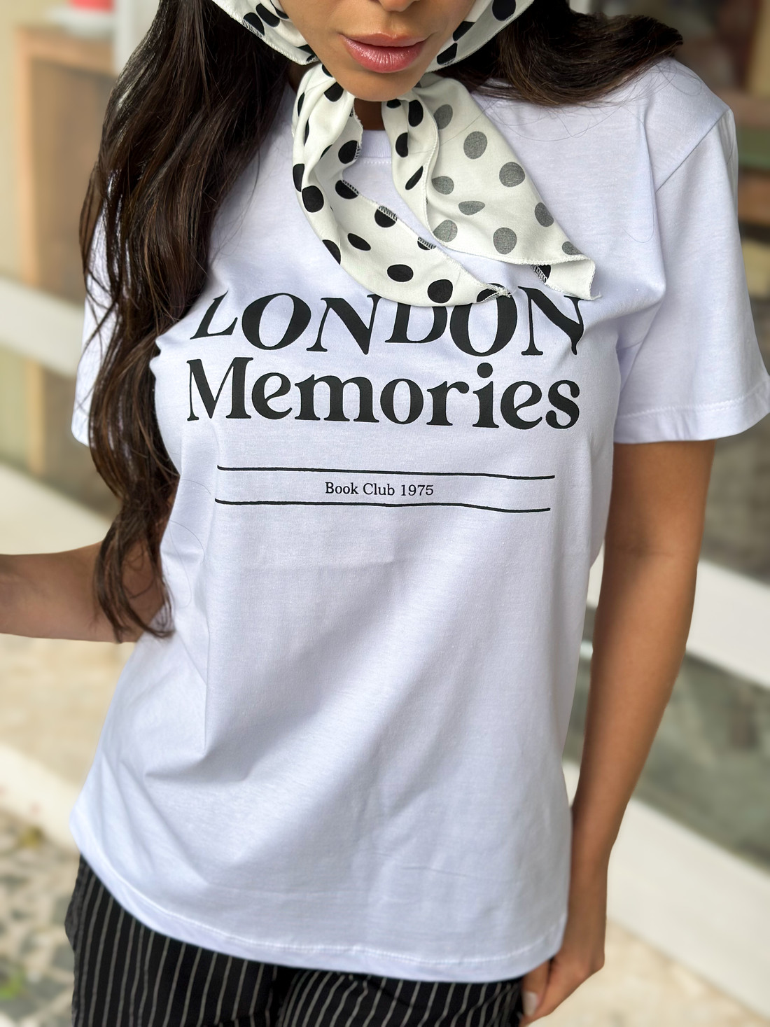 Camiseta T-shirt feminina London cor branco