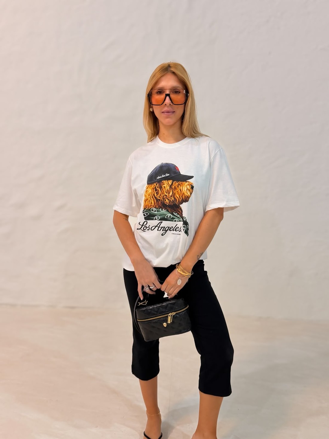 T-shirt Los Angeles Cor Off White T-shirt Los Angeles Cor Off White