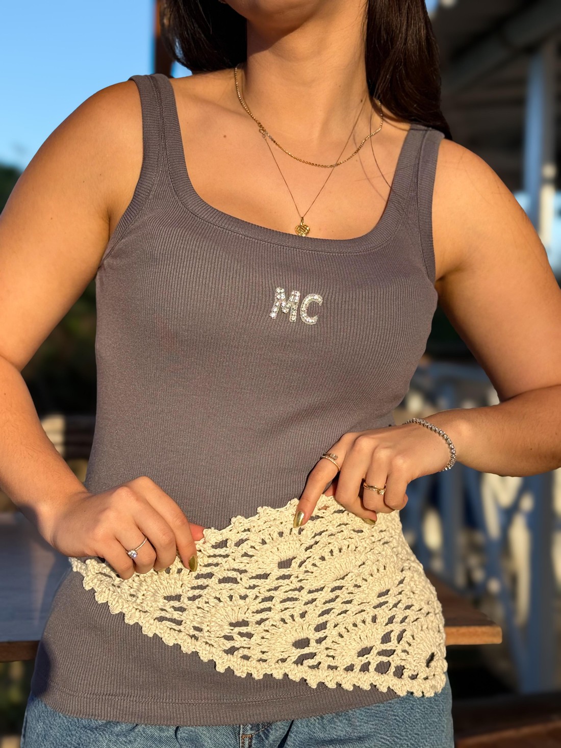 Regata Feminina De Ribana Cor Chumbo