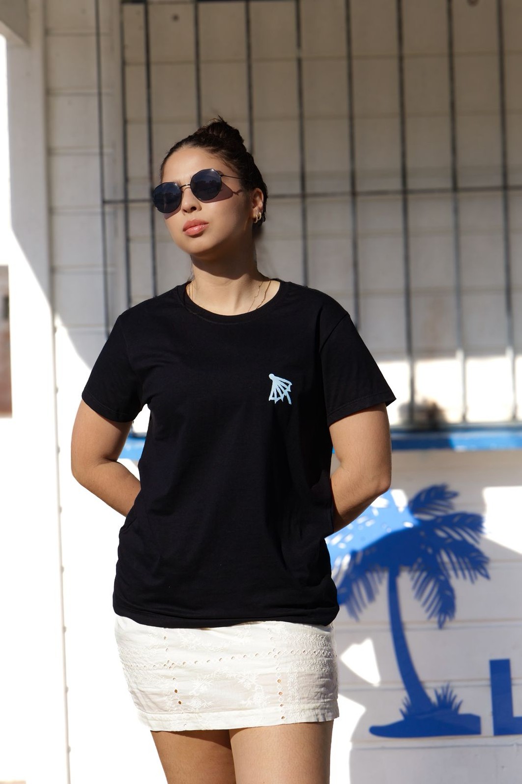 Camiseta T-shirt feminina Pina colada cor preto