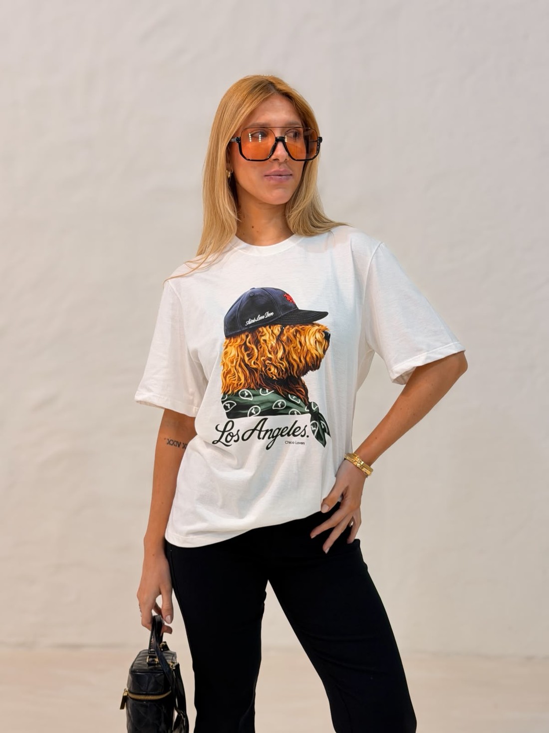 T-shirt Los Angeles Cor Off White T-shirt Los Angeles Cor Off White