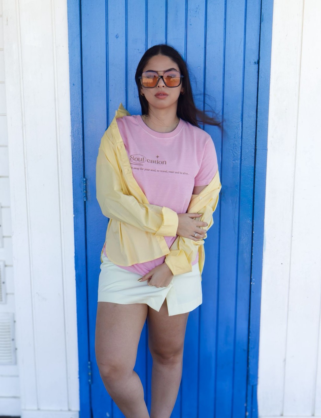 Camiseta T-shirt feminina Soul estonada cor rose