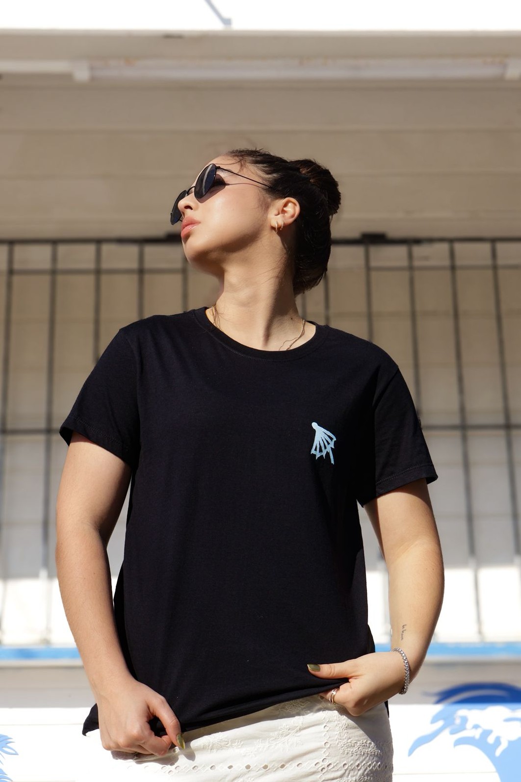 Camiseta T-shirt feminina Pina colada cor preto