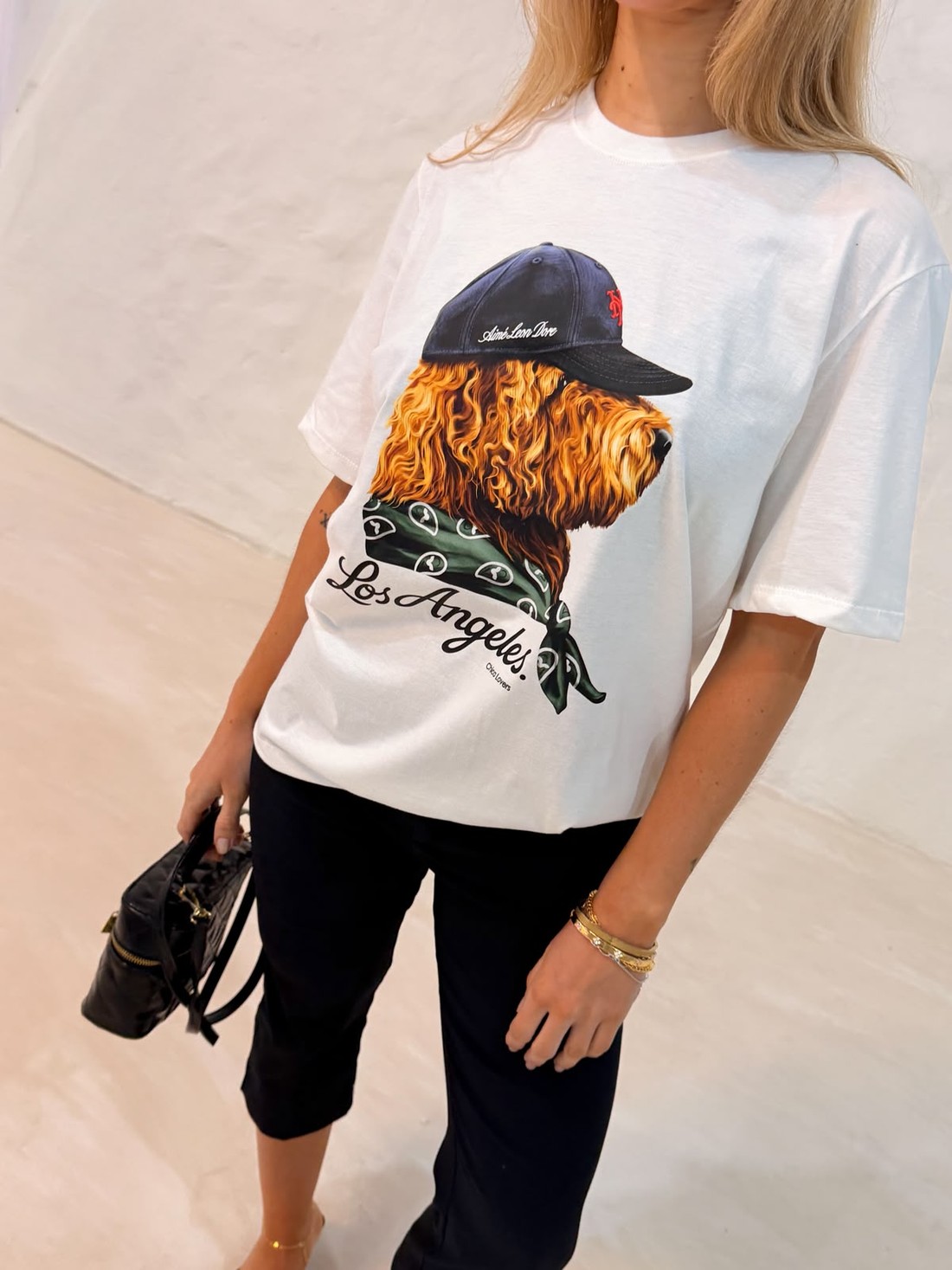 T-shirt Los Angeles Cor Off White T-shirt Los Angeles Cor Off White