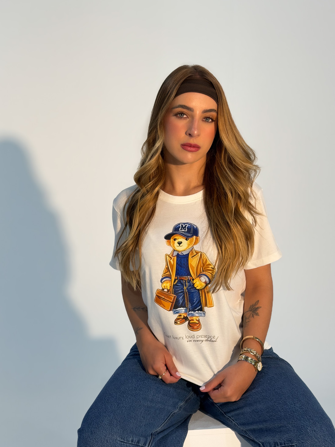 T-shirt Feminina Hailey Cor Off White