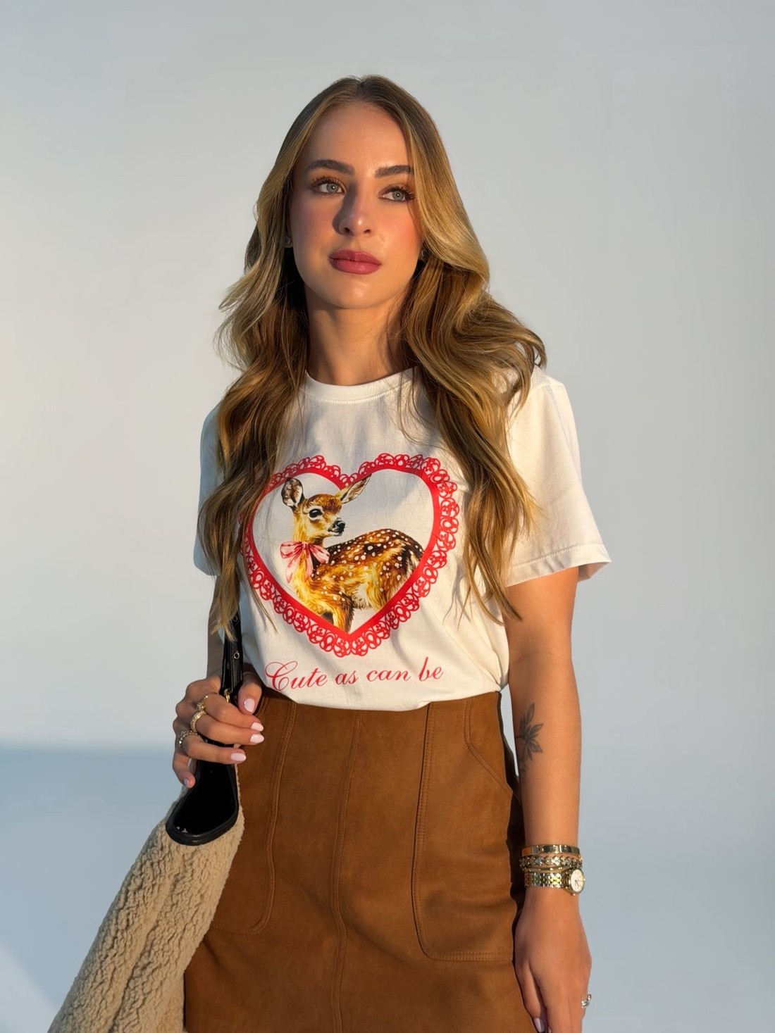 T-shirt Feminina Bela Cor Off White