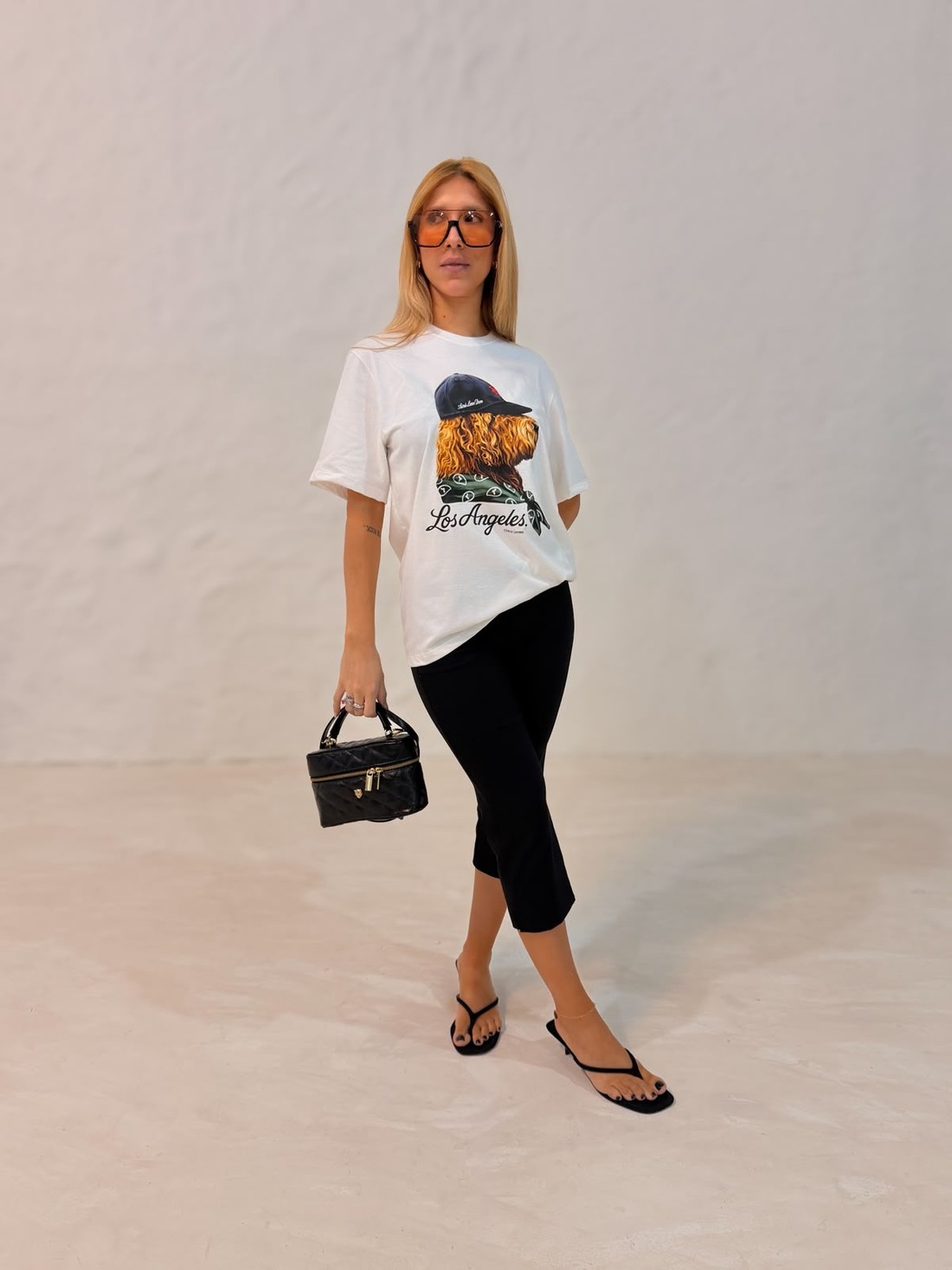 T-shirt Los Angeles Cor Off White T-shirt Los Angeles Cor Off White