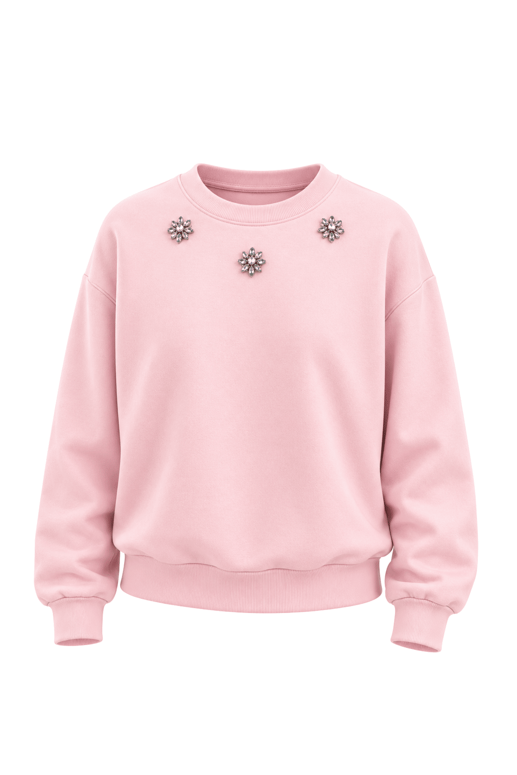 Moletom Sabrina Cor rosa claro bordado