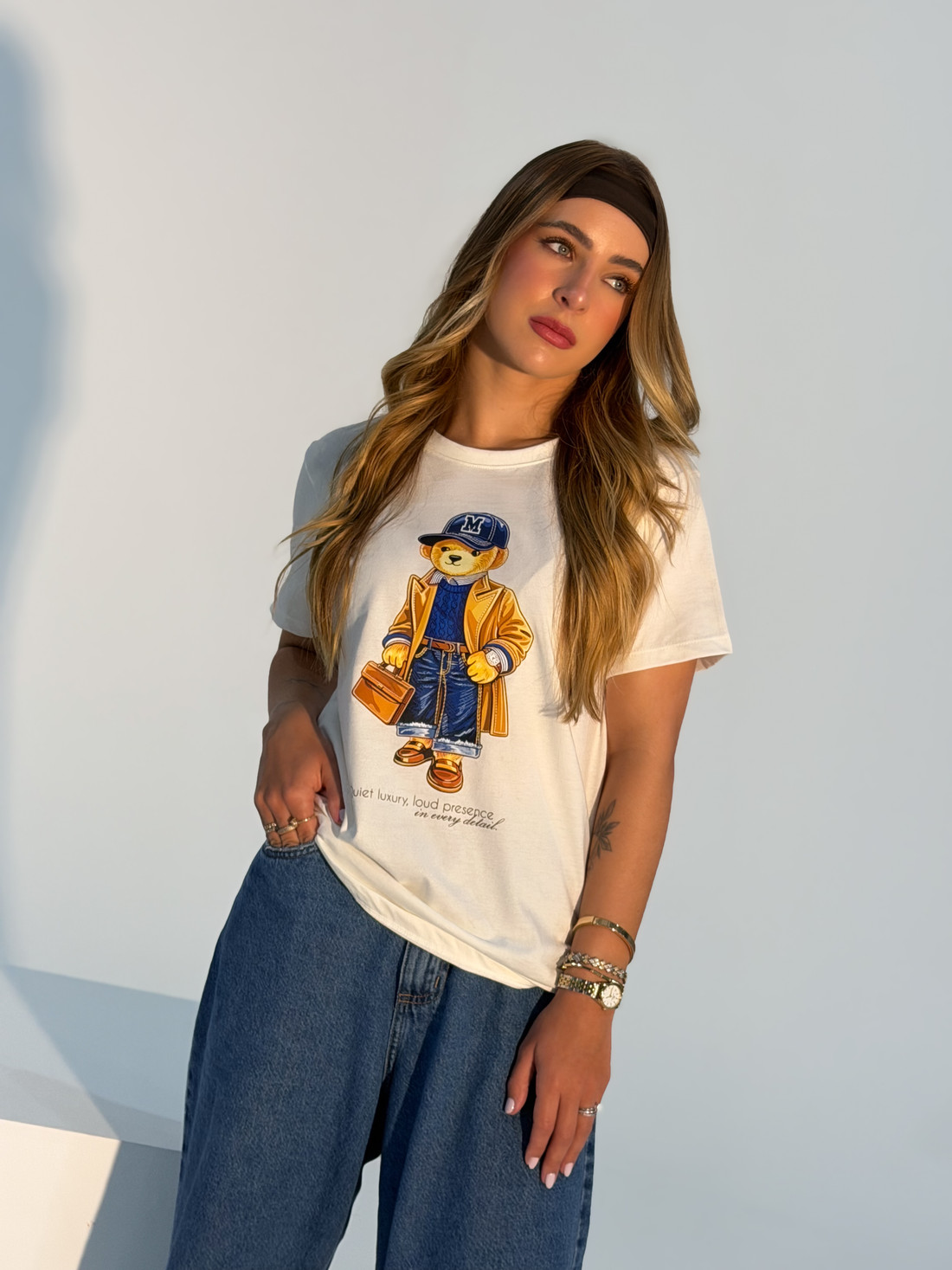 T-shirt Feminina Hailey Cor Off White