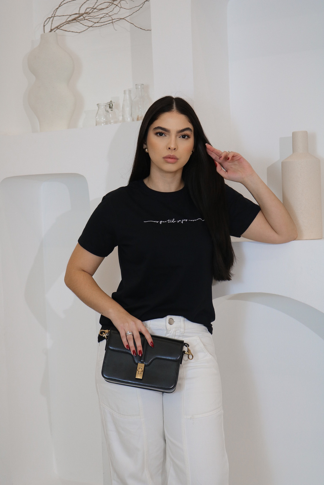 T-SHIRT AURORA PRETO