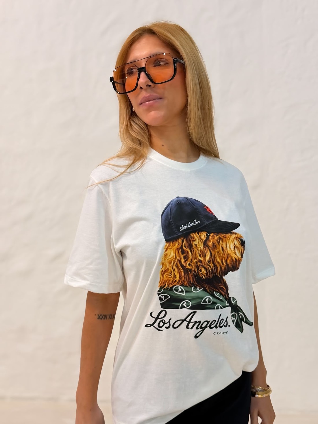T-shirt Los Angeles Cor Off White T-shirt Los Angeles Cor Off White