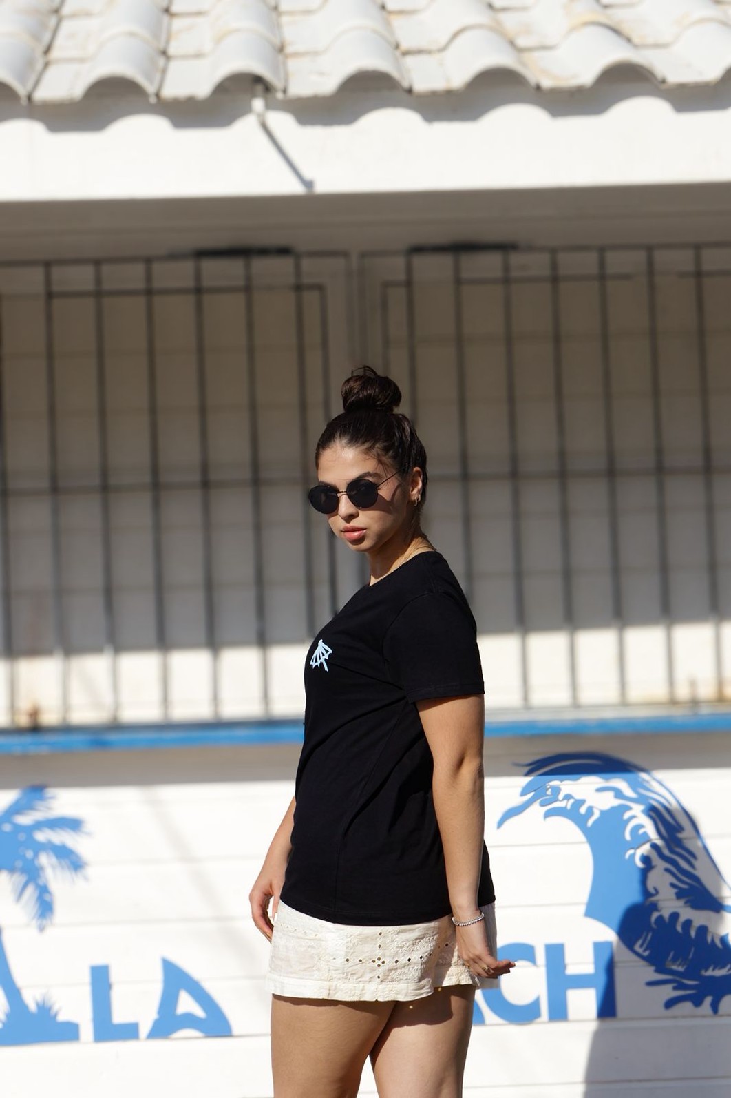 Camiseta T-shirt feminina Pina colada cor preto