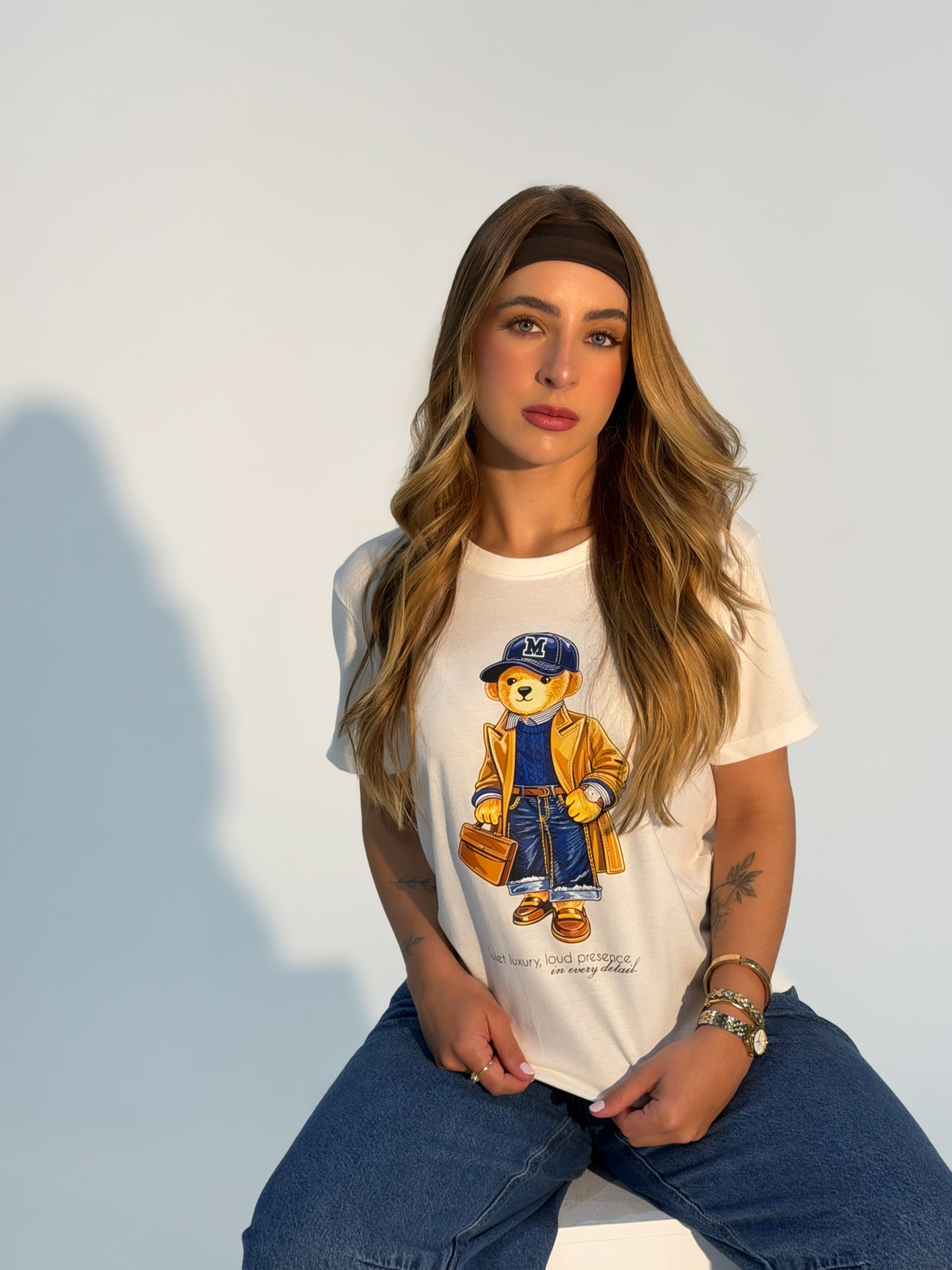 T-shirt Feminina Hailey Cor Off White