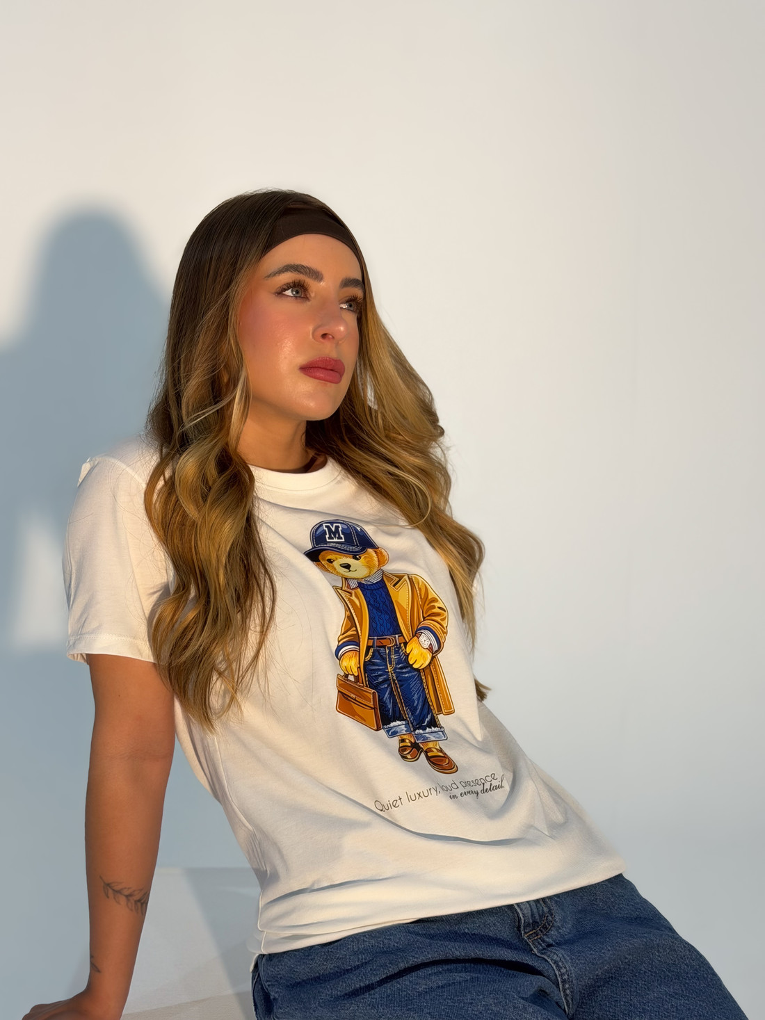 T-shirt Feminina Hailey Cor Off White