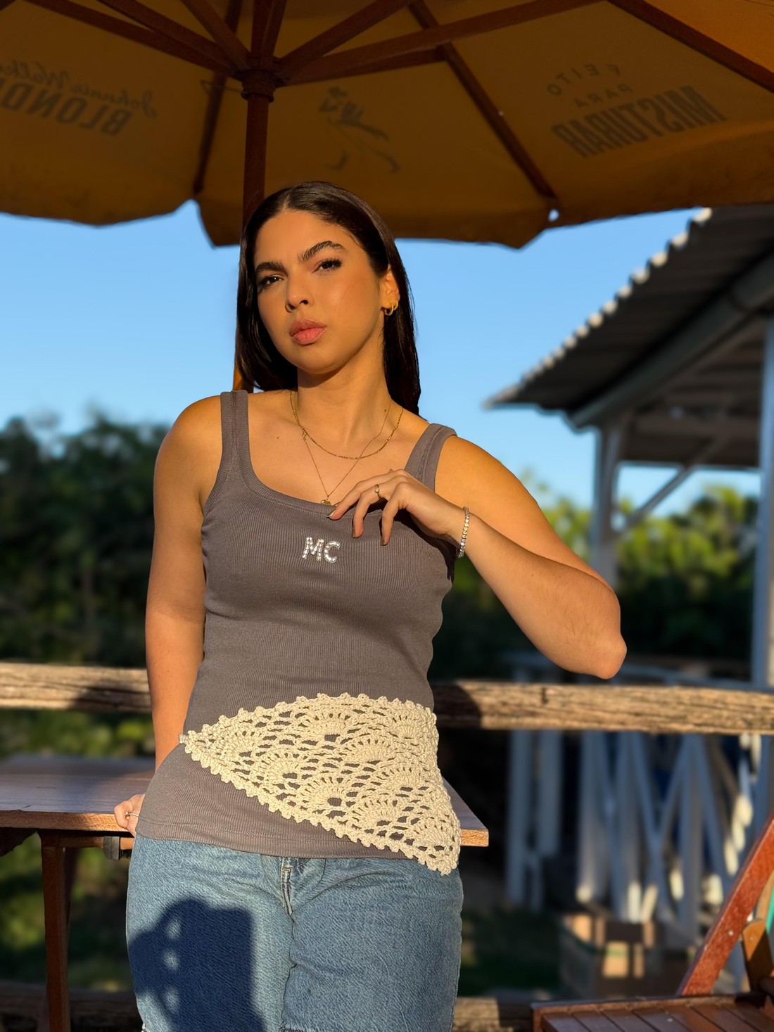 Regata Feminina De Ribana Cor Chumbo