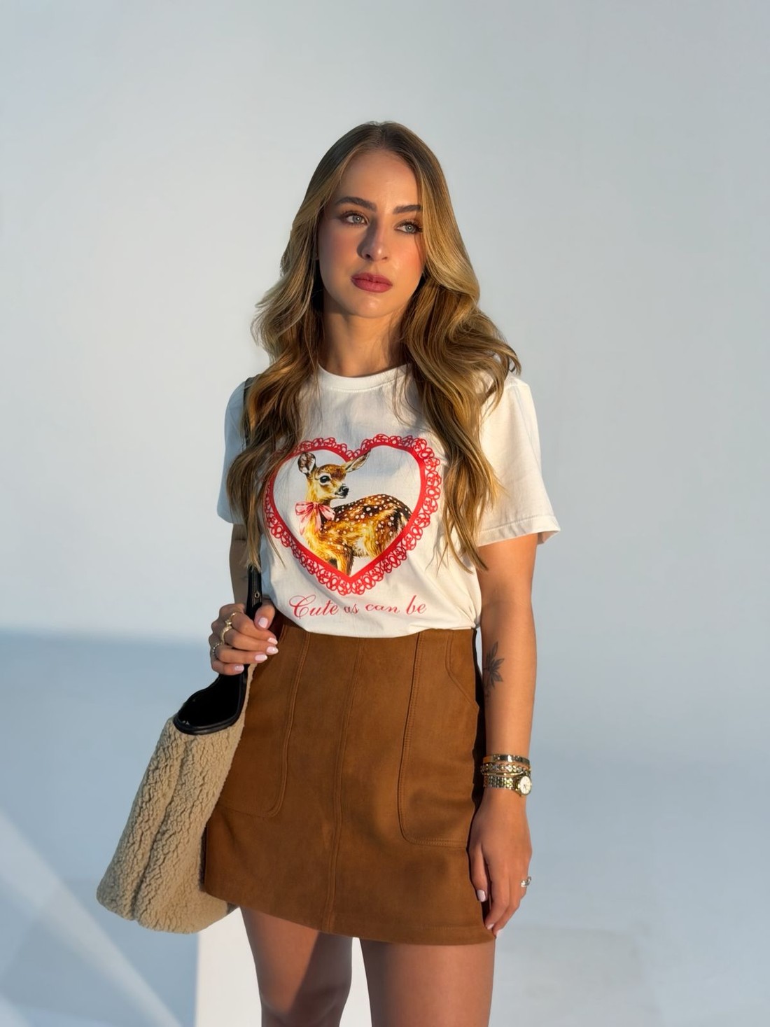 T-shirt Feminina Bela Cor Off White