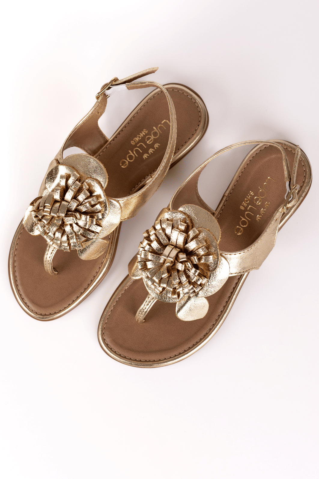 SANDÁLIA INFANTIL FLORA DOURADO