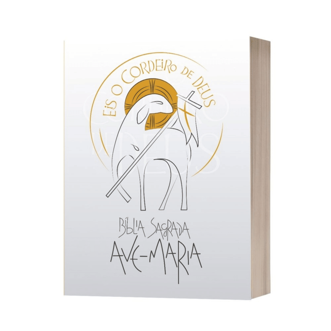 Bíblia Sagrada Ave-Maria - Eis o Cordeiro de Deus - Branca
