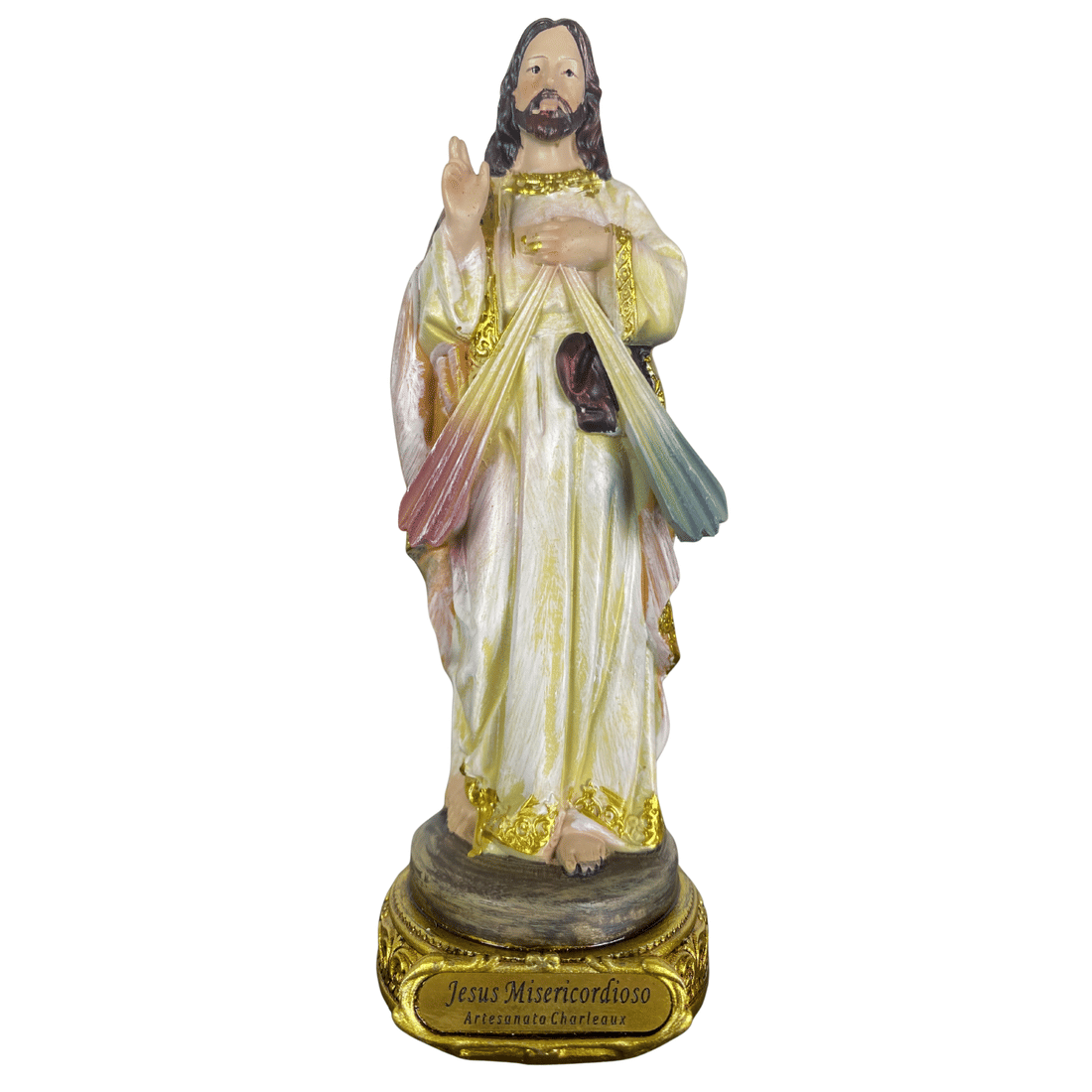 Imagem de Jesus Misericordioso de Resina 13cm Imagem de Jesus Misericordioso de Resina 13cm