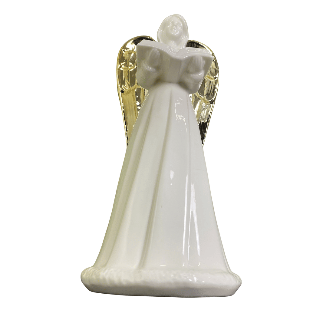 Anjo lendo de Led de Porcelana de 30cm