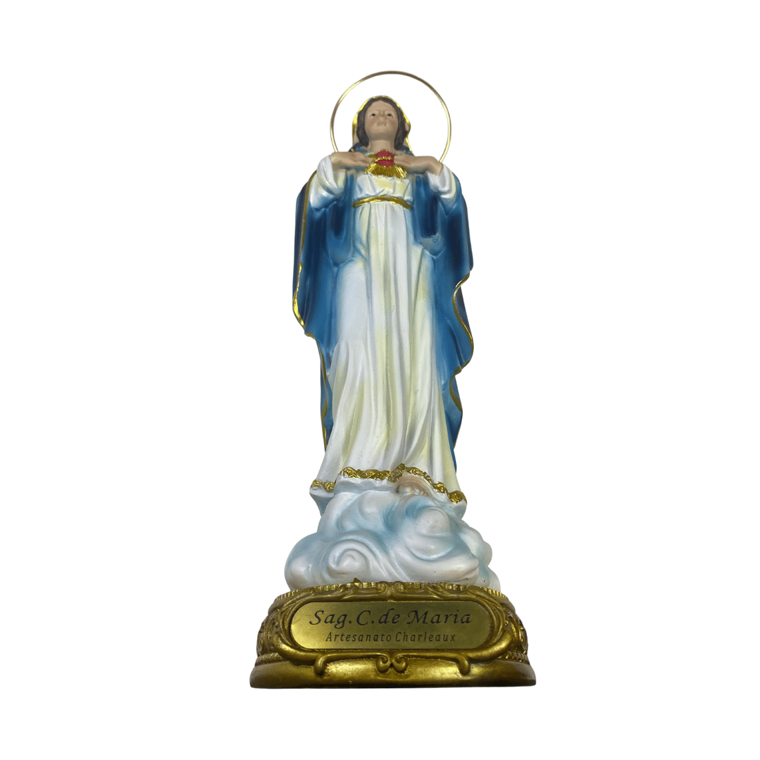 Imagem de Sagrado Coração de Maria de Resina 30cm Imagem de Sagrado Coração de Maria de Resina 30cm