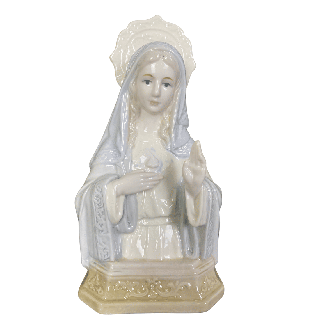 Imagem do Sagrado Coração de Maria de Porcelana 22cm