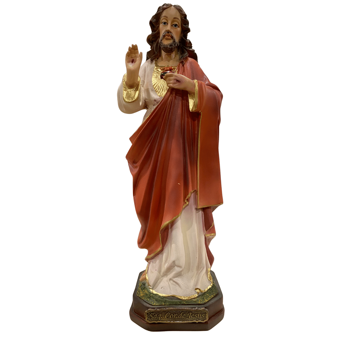 Imagem do Sagrado Coração de Jesus de Resina 30 cm Imagem do Sagrado Coração de Jesus de Resina 30 cm