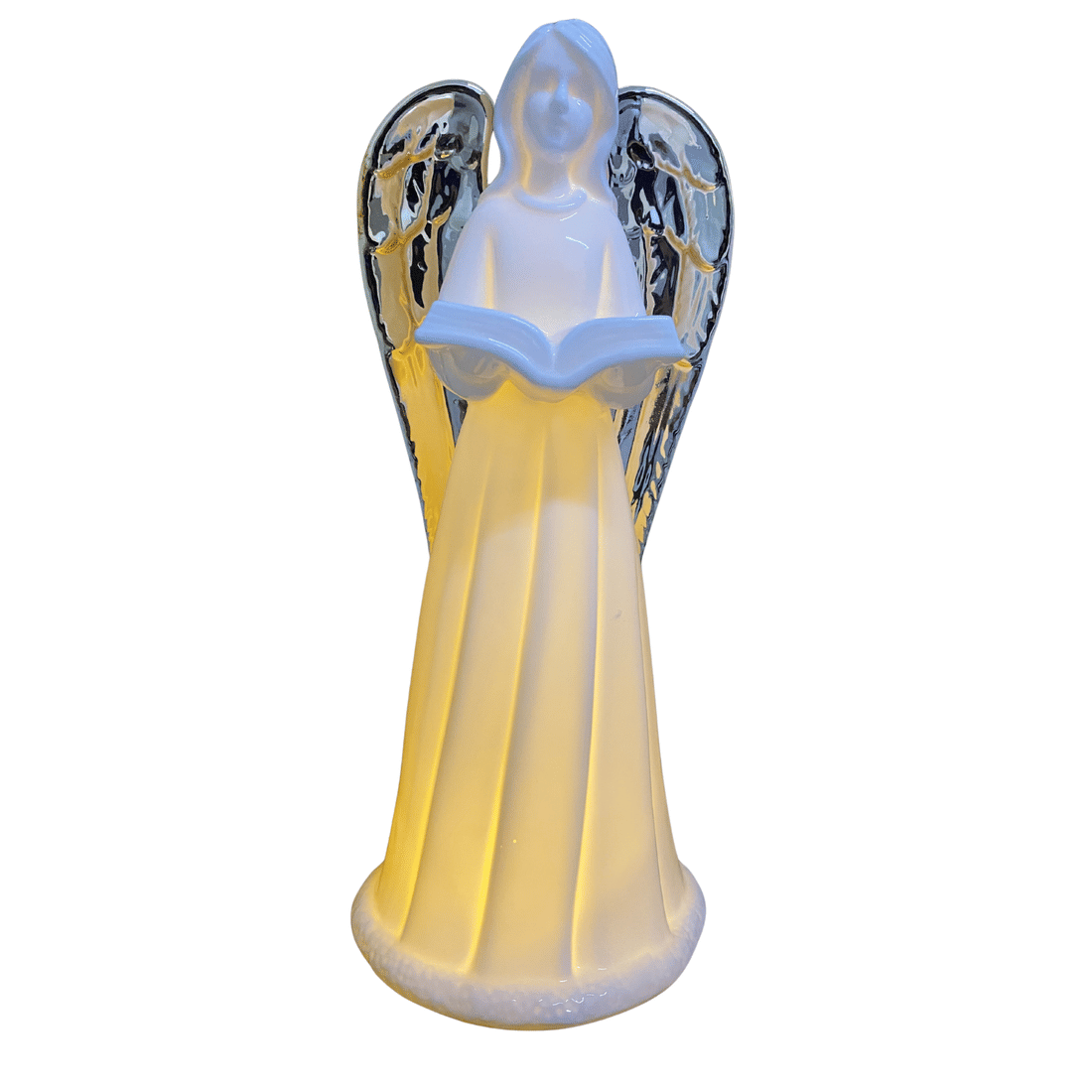 Anjo lendo de Led de Porcelana de 30cm