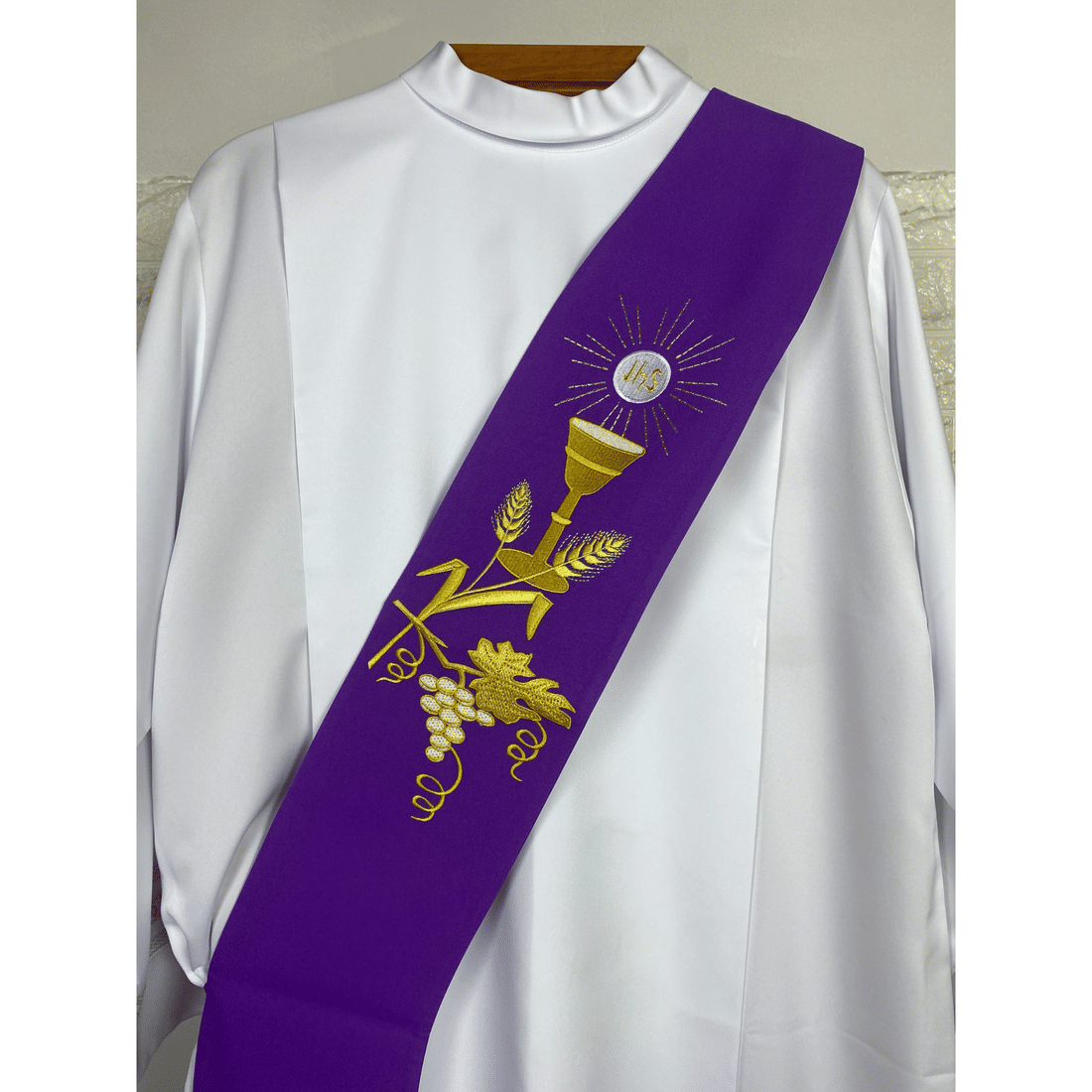 Estola Diaconal Bordada Tamanho M