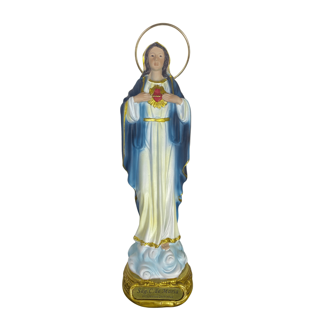 Imagem de Sagrado Coração de Maria de Resina 20cm