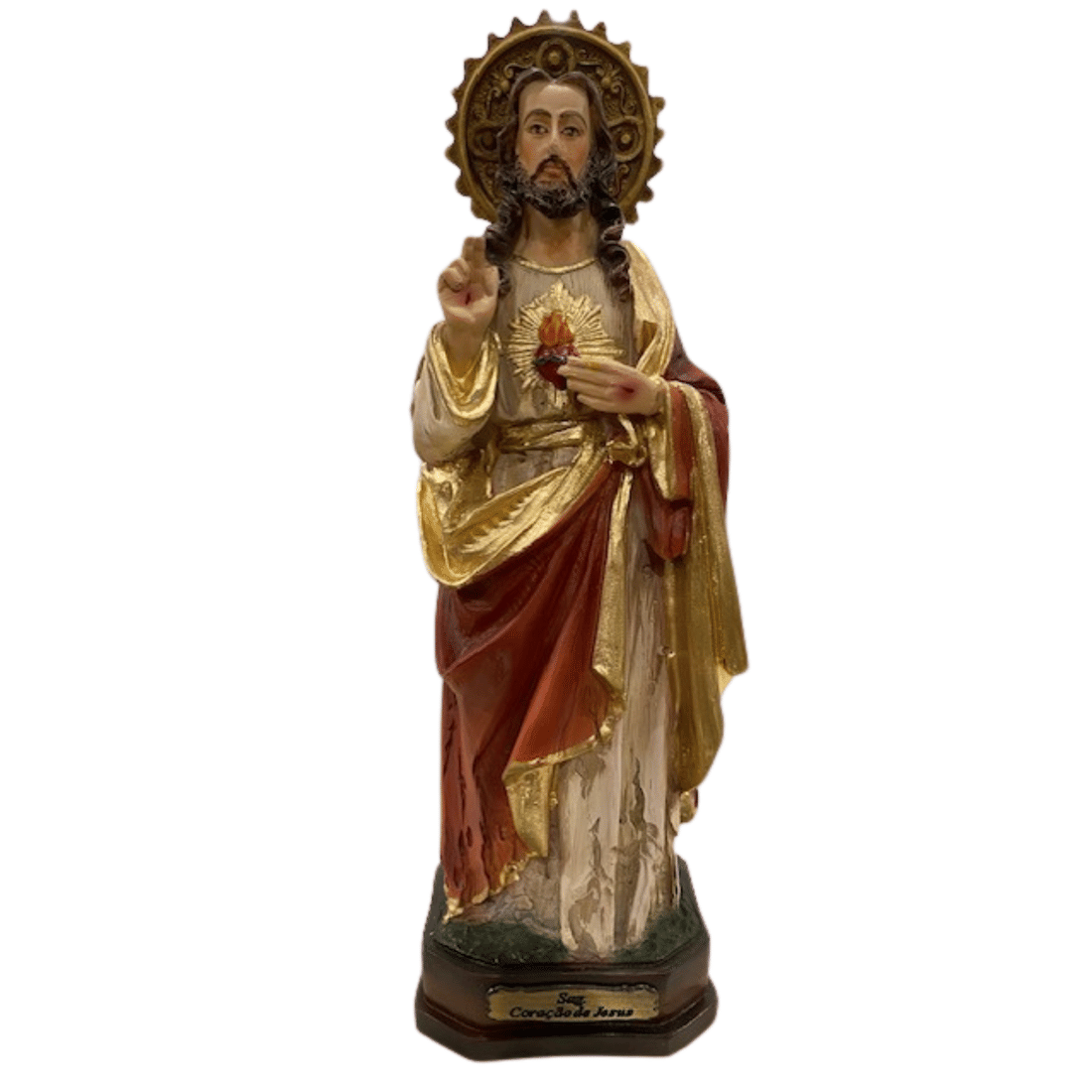 Imagem do Sagrado Coração de Jesus de Resina 24 cm