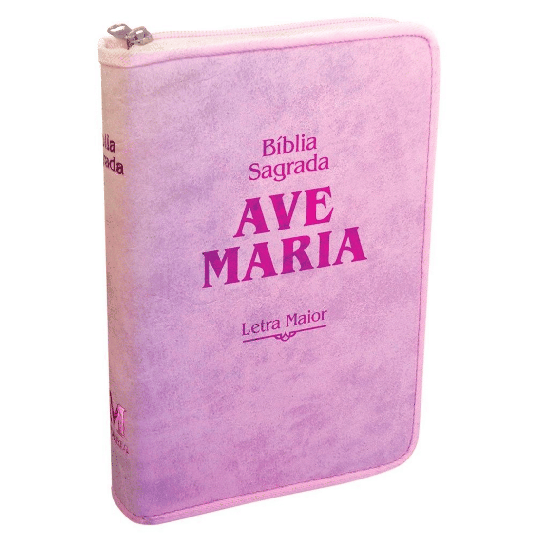 Bíblia Letra Maior Zíper- Rosa