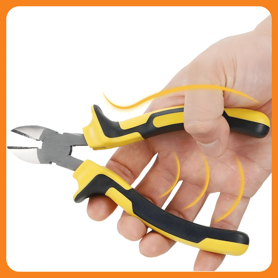 Alicate de Corte Diagonal 6" Aço Carbono Cabo Emborrachado Amarelo/Preto