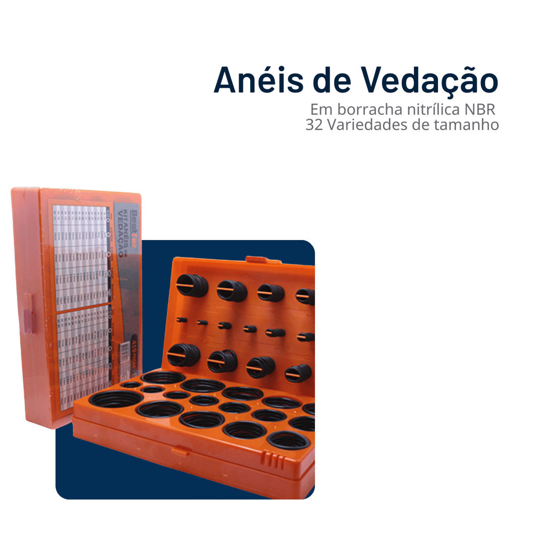 Anéis Vedação em Borracha Nitrílica NBR 32 Tam Kit 419 Oring