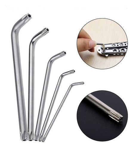 Kit 9 Chaves Torx com Furo Guia T10 a T50 Cromo Vanadium Alta Precisão Profissional