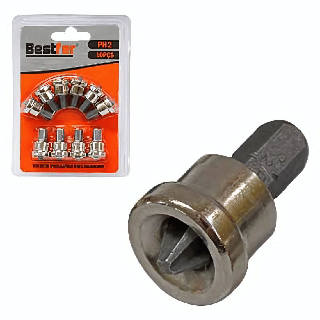 Bits Ponteira Philips Ph2 Com Limitador 10 Peças Parafusadeira Bits Ponteira Philips Ph2 Com Limitador 10 Peças Parafusadeira