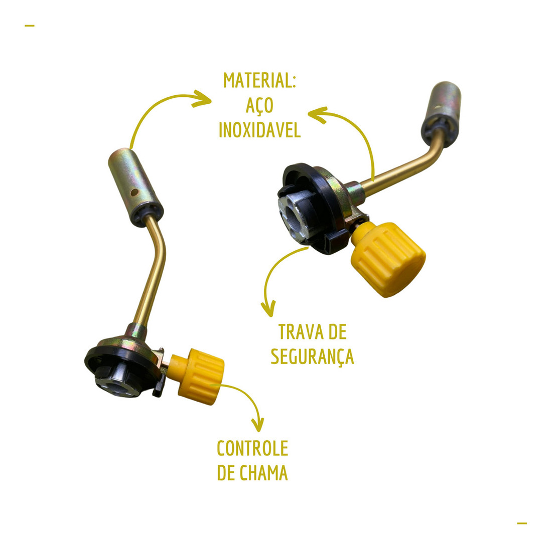Maçarico Portátil com Regulagem de Chama Acendimento Automático Ideal para Culinária e Solda