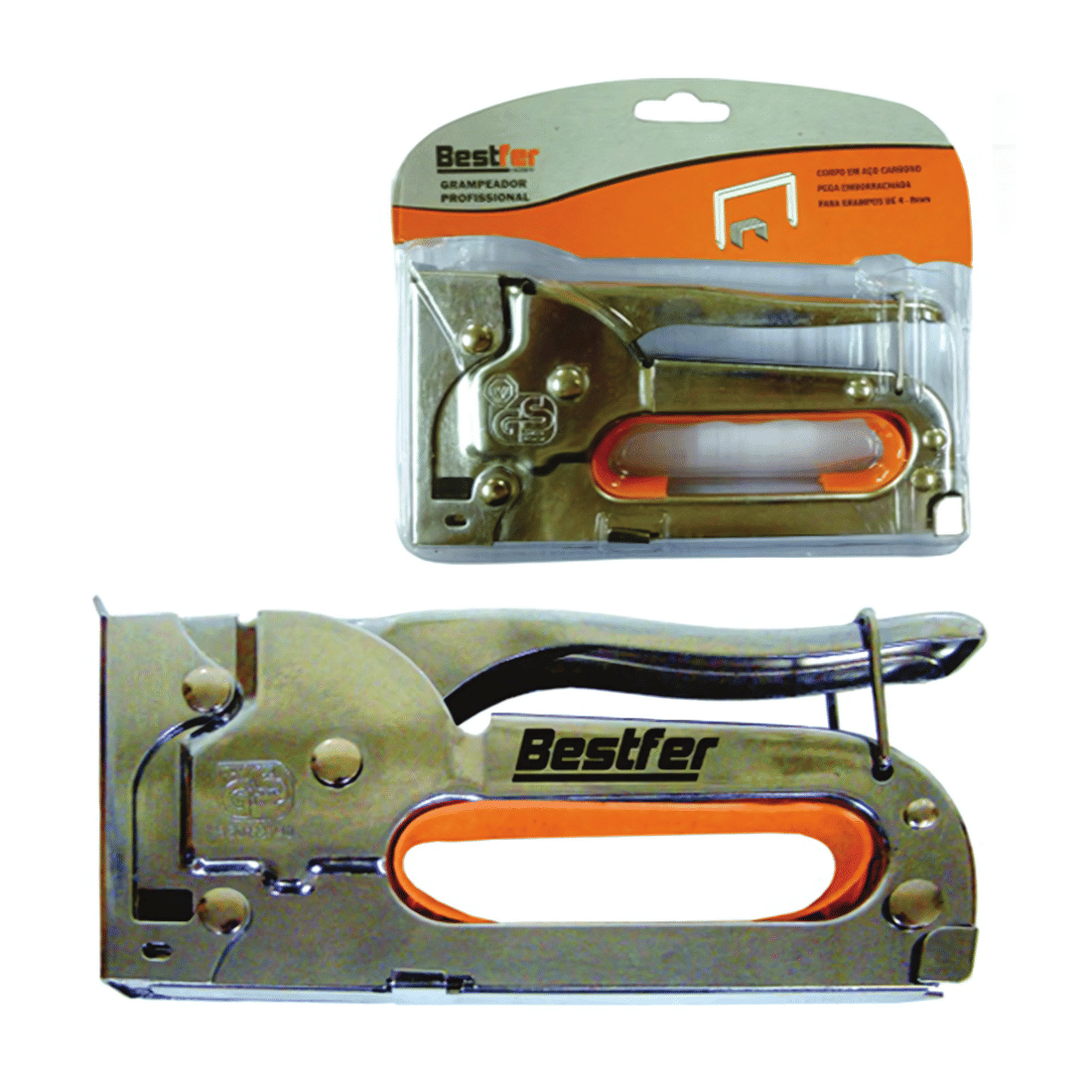 Grampeador Manual Profissional Alta Pressão 4-8mm Pinador