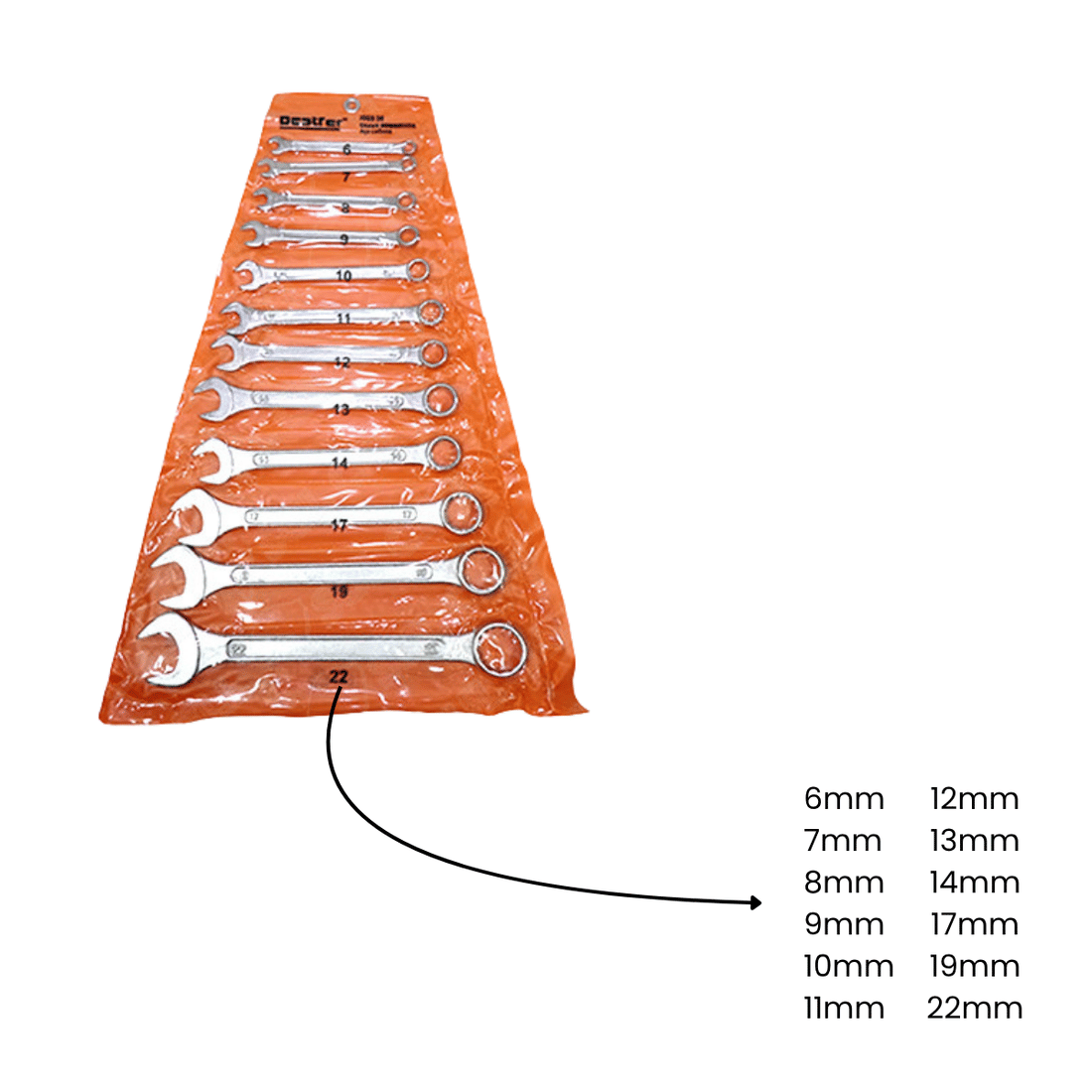 Chave Combinada PRO Jogo com 12 - 6-22mm Drop Forged Mais Resistente Chave Combinada PRO Jogo com 12 - 6-22mm Drop Forged Mais Resistente