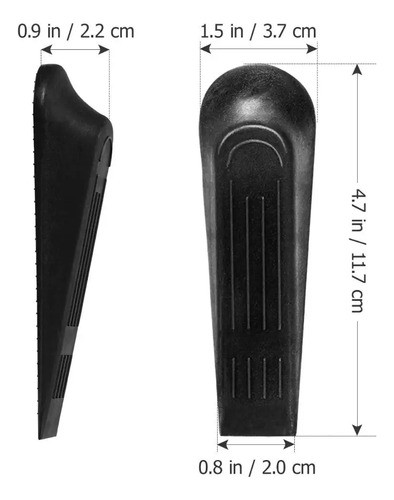Cunhas de Porta Trava Preta Antiderrapante Borracha Alta Qualidade