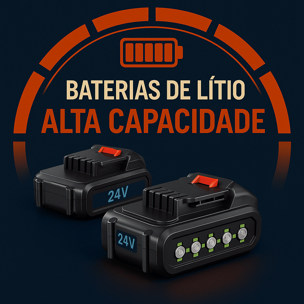 Aparador de Grama Cortador Portátil Sem Fio Bateria 24V Roçadeira