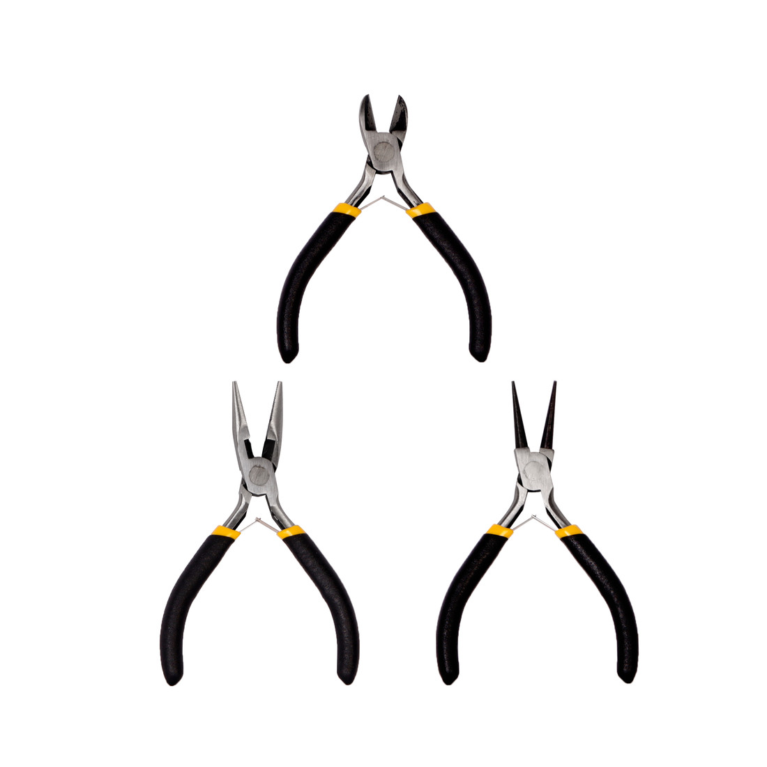 Alicate de Precisão Mini 4,5" Cabo Emborrachado Vários Modelos Para Eletrônica Artesanato