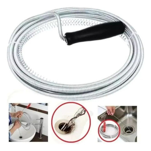 Cabo Desentupidor Manual 6mm Reforçado Ideal para Esgotos e Pias