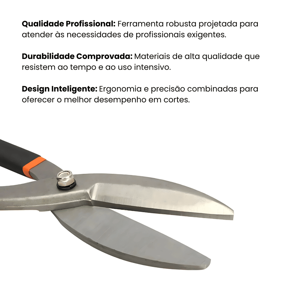 Tesoura Funileiro 10" Pro - Corte Chapa Calha Montante Steel