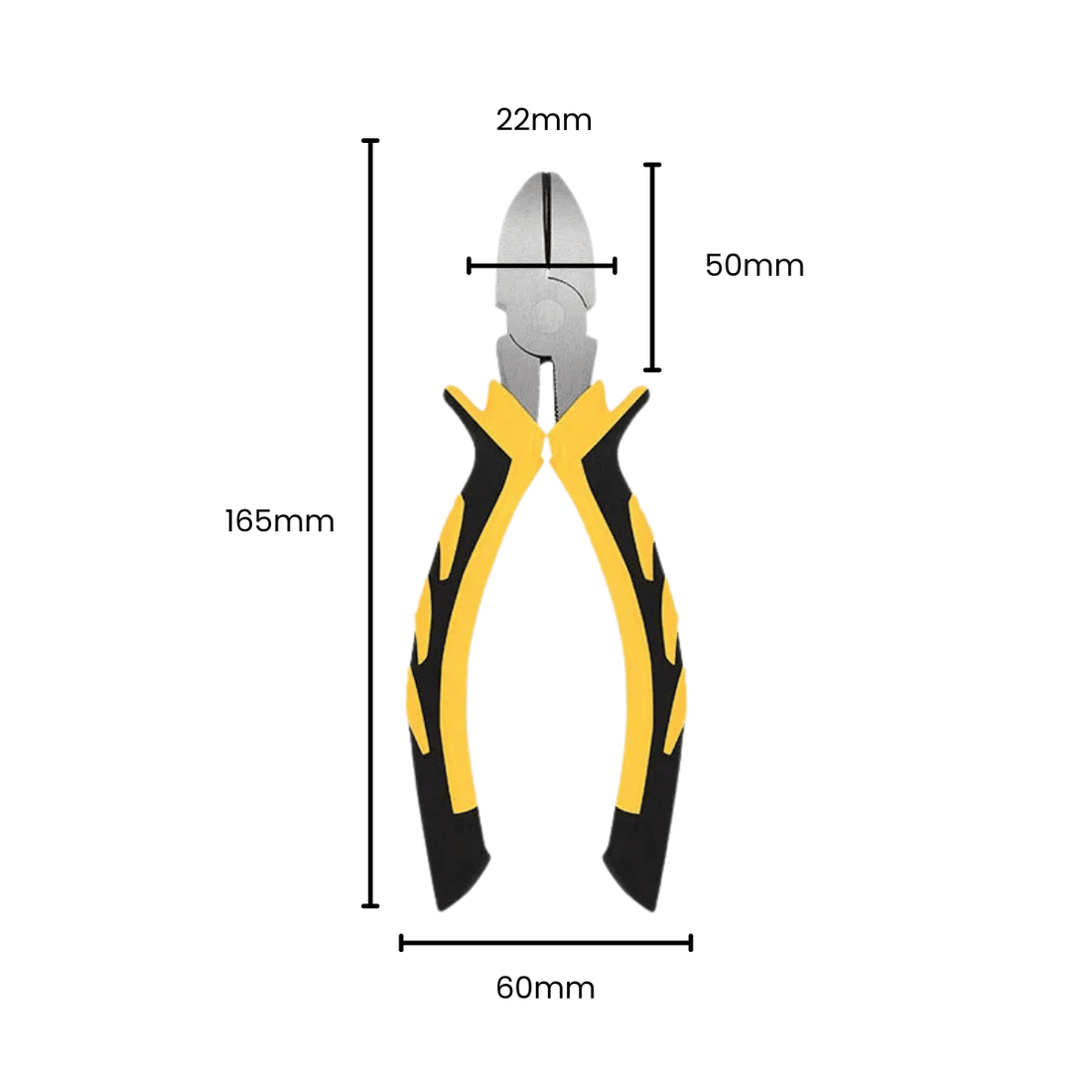 Alicate de Corte Diagonal 6" Aço Carbono Cabo Emborrachado Amarelo/Preto